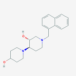 molecular formula C21H28N2O2 B5099521 (3'R*,4'R*)-1'-(1-naphthylmethyl)-1,4'-bipiperidine-3',4-diol 