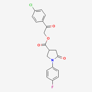 2-(4-Chlorophenyl)-2-oxoethyl 1-(4-fluorophenyl)-5-oxopyrrolidine-3-carboxylate