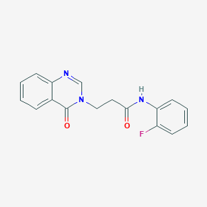 molecular formula C17H14FN3O2 B509953 N-(2-fluorophenyl)-3-(4-oxoquinazolin-3(4H)-yl)propanamide CAS No. 712333-09-0