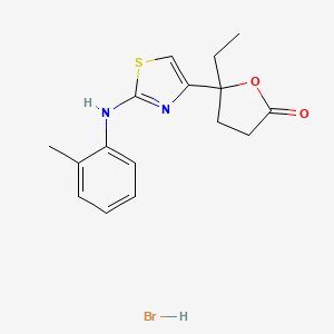 molecular formula C16H19BrN2O2S B5099554 5-ethyl-5-{2-[(2-methylphenyl)amino]-1,3-thiazol-4-yl}dihydro-2(3H)-furanone hydrobromide 