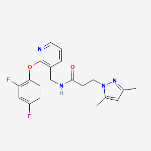 N-{[2-(2,4-difluorophenoxy)-3-pyridinyl]methyl}-3-(3,5-dimethyl-1H-pyrazol-1-yl)propanamide