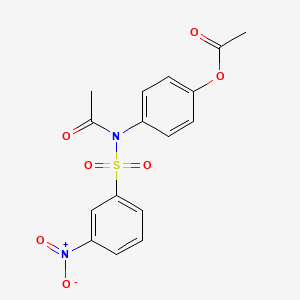 4-{acetyl[(3-nitrophenyl)sulfonyl]amino}phenyl acetate