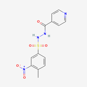 molecular formula C13H12N4O5S B5099591 N'-(4-methyl-3-nitrophenyl)sulfonylpyridine-4-carbohydrazide CAS No. 5922-59-8