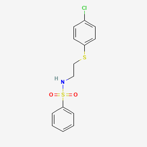 N-{2-[(4-chlorophenyl)thio]ethyl}benzenesulfonamide