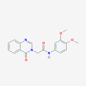 molecular formula C18H17N3O4 B509962 N-(3,4-dimethoxyphenyl)-2-(4-oxoquinazolin-3-yl)acetamide CAS No. 361189-74-4
