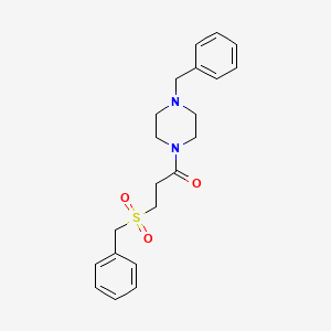 1-(4-BENZYLPIPERAZIN-1-YL)-3-PHENYLMETHANESULFONYLPROPAN-1-ONE