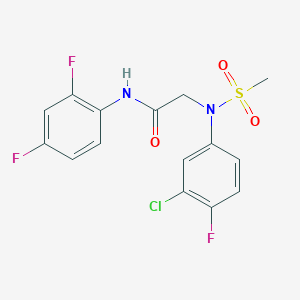 N~2~-(3-chloro-4-fluorophenyl)-N~1~-(2,4-difluorophenyl)-N~2~-(methylsulfonyl)glycinamide