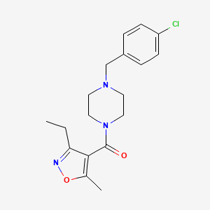 [4-(4-CHLOROBENZYL)PIPERAZINO](3-ETHYL-5-METHYL-4-ISOXAZOLYL)METHANONE