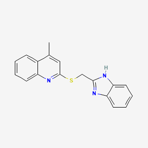 2-[(1H-benzimidazol-2-ylmethyl)thio]-4-methylquinoline