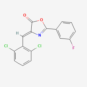 4-(2,6-dichlorobenzylidene)-2-(3-fluorophenyl)-1,3-oxazol-5(4H)-one