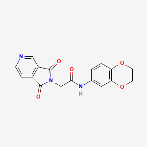 N-(2,3-dihydro-1,4-benzodioxin-6-yl)-2-(1,3-dioxo-1,3-dihydro-2H-pyrrolo[3,4-c]pyridin-2-yl)acetamide