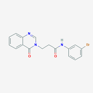 molecular formula C17H14BrN3O2 B509970 N-(3-bromophenyl)-3-(4-oxoquinazolin-3(4H)-yl)propanamide CAS No. 847587-46-6