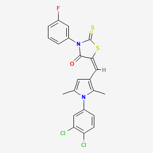 5-{[1-(3,4-dichlorophenyl)-2,5-dimethyl-1H-pyrrol-3-yl]methylene}-3-(3-fluorophenyl)-2-thioxo-1,3-thiazolidin-4-one