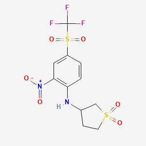 (1,1-dioxidotetrahydro-3-thienyl){2-nitro-4-[(trifluoromethyl)sulfonyl]phenyl}amine