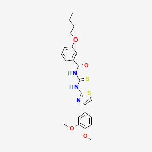 3-butoxy-N-{[4-(3,4-dimethoxyphenyl)-1,3-thiazol-2-yl]carbamothioyl}benzamide