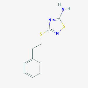 molecular formula C10H11N3S2 B509977 3-[(2-Phenylethyl)sulfanyl]-1,2,4-thiadiazol-5-amine CAS No. 919970-71-1