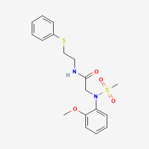 molecular formula C18H22N2O4S2 B5099775 N~2~-(2-methoxyphenyl)-N~2~-(methylsulfonyl)-N~1~-[2-(phenylthio)ethyl]glycinamide 