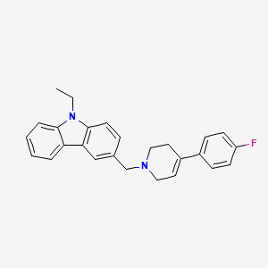 molecular formula C26H25FN2 B5099799 9-ethyl-3-{[4-(4-fluorophenyl)-3,6-dihydro-1(2H)-pyridinyl]methyl}-9H-carbazole 