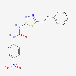 N-(4-nitrophenyl)-N'-[5-(2-phenylethyl)-1,3,4-thiadiazol-2-yl]urea