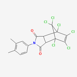 1,7,8,9,10,10-hexachloro-4-(3,4-dimethylphenyl)-4-azatricyclo[5.2.1.0~2,6~]dec-8-ene-3,5-dione