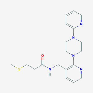 3-(methylthio)-N-({2-[4-(2-pyridinyl)-1-piperazinyl]-3-pyridinyl}methyl)propanamide