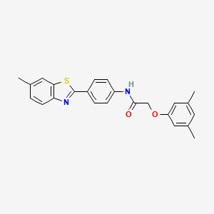 2-(3,5-dimethylphenoxy)-N-[4-(6-methyl-1,3-benzothiazol-2-yl)phenyl]acetamide