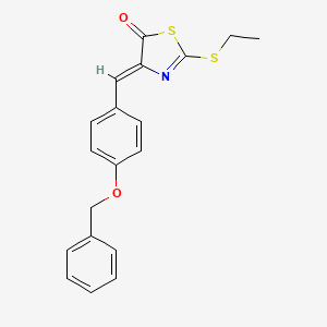 molecular formula C19H17NO2S2 B5099871 4-[4-(benzyloxy)benzylidene]-2-(ethylthio)-1,3-thiazol-5(4H)-one 