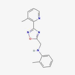 (2-methylphenyl){[3-(3-methyl-2-pyridinyl)-1,2,4-oxadiazol-5-yl]methyl}amine