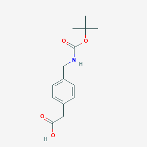 molecular formula C14H19NO4 B050999 2-(4-(((叔丁氧羰基)氨基)甲基)苯基)乙酸 CAS No. 71420-92-3