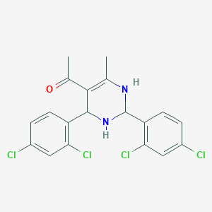 molecular formula C19H16Cl4N2O B5099911 1-[2,4-bis(2,4-dichlorophenyl)-6-methyl-1,2,3,4-tetrahydro-5-pyrimidinyl]ethanone 