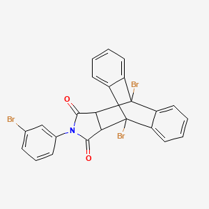 molecular formula C24H14Br3NO2 B5099928 1,8-dibromo-17-(3-bromophenyl)-17-azapentacyclo[6.6.5.0~2,7~.0~9,14~.0~15,19~]nonadeca-2,4,6,9,11,13-hexaene-16,18-dione 