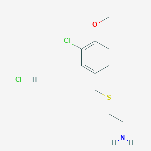 molecular formula C10H15Cl2NOS B5099945 {2-[(3-chloro-4-methoxybenzyl)thio]ethyl}amine hydrochloride 