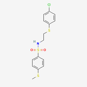 N-{2-[(4-chlorophenyl)thio]ethyl}-4-(methylthio)benzenesulfonamide