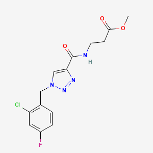 methyl N-{[1-(2-chloro-4-fluorobenzyl)-1H-1,2,3-triazol-4-yl]carbonyl}-beta-alaninate