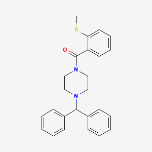 molecular formula C25H26N2OS B5100004 1-(diphenylmethyl)-4-[2-(methylthio)benzoyl]piperazine 