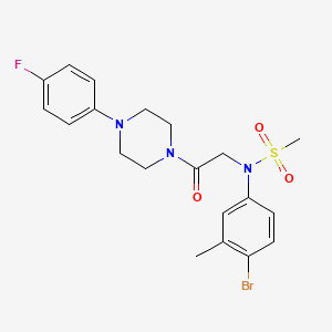 molecular formula C20H23BrFN3O3S B5100092 N-(4-bromo-3-methylphenyl)-N-{2-[4-(4-fluorophenyl)-1-piperazinyl]-2-oxoethyl}methanesulfonamide 