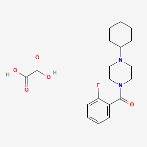 molecular formula C19H25FN2O5 B5100104 1-cyclohexyl-4-(2-fluorobenzoyl)piperazine oxalate 