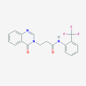 molecular formula C18H14F3N3O2 B510012 3-(4-oxo-3(4H)-quinazolinyl)-N-[2-(trifluoromethyl)phenyl]propanamide CAS No. 892678-49-8
