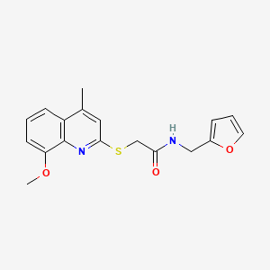 molecular formula C18H18N2O3S B5100131 N-(2-furylmethyl)-2-[(8-methoxy-4-methyl-2-quinolinyl)thio]acetamide 
