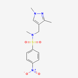molecular formula C13H16N4O4S B5100152 N-[(1,3-dimethyl-1H-pyrazol-4-yl)methyl]-N-methyl-4-nitrobenzenesulfonamide 