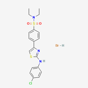 molecular formula C19H21BrClN3O2S2 B5100185 4-{2-[(4-chlorophenyl)amino]-1,3-thiazol-4-yl}-N,N-diethylbenzenesulfonamide hydrobromide 