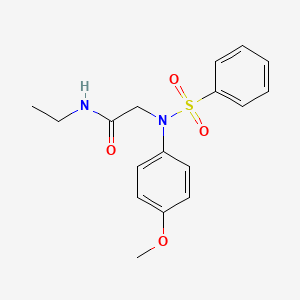 molecular formula C17H20N2O4S B5100194 N~1~-ethyl-N~2~-(4-methoxyphenyl)-N~2~-(phenylsulfonyl)glycinamide 