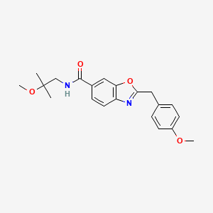 molecular formula C21H24N2O4 B5100198 2-(4-methoxybenzyl)-N-(2-methoxy-2-methylpropyl)-1,3-benzoxazole-6-carboxamide 