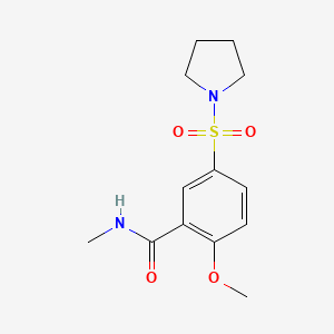 molecular formula C13H18N2O4S B5100210 2-methoxy-N-methyl-5-(1-pyrrolidinylsulfonyl)benzamide 