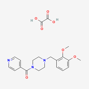 molecular formula C21H25N3O7 B5100277 1-(2,3-dimethoxybenzyl)-4-isonicotinoylpiperazine oxalate 
