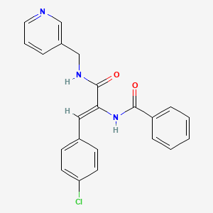 molecular formula C22H18ClN3O2 B5100293 N-(2-(4-chlorophenyl)-1-{[(3-pyridinylmethyl)amino]carbonyl}vinyl)benzamide 