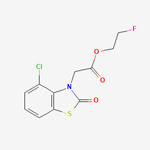 molecular formula C11H9ClFNO3S B5100326 2-fluoroethyl (4-chloro-2-oxo-1,3-benzothiazol-3(2H)-yl)acetate 