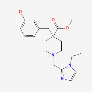 ethyl 1-[(1-ethyl-1H-imidazol-2-yl)methyl]-4-(3-methoxybenzyl)-4-piperidinecarboxylate