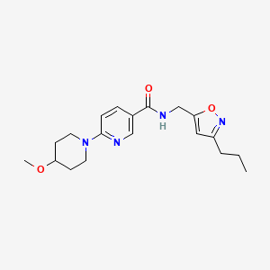 molecular formula C19H26N4O3 B5100348 6-(4-methoxy-1-piperidinyl)-N-[(3-propyl-5-isoxazolyl)methyl]nicotinamide 