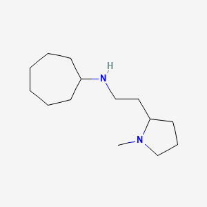 molecular formula C14H28N2 B5100351 N-[2-(1-methyl-2-pyrrolidinyl)ethyl]cycloheptanamine 